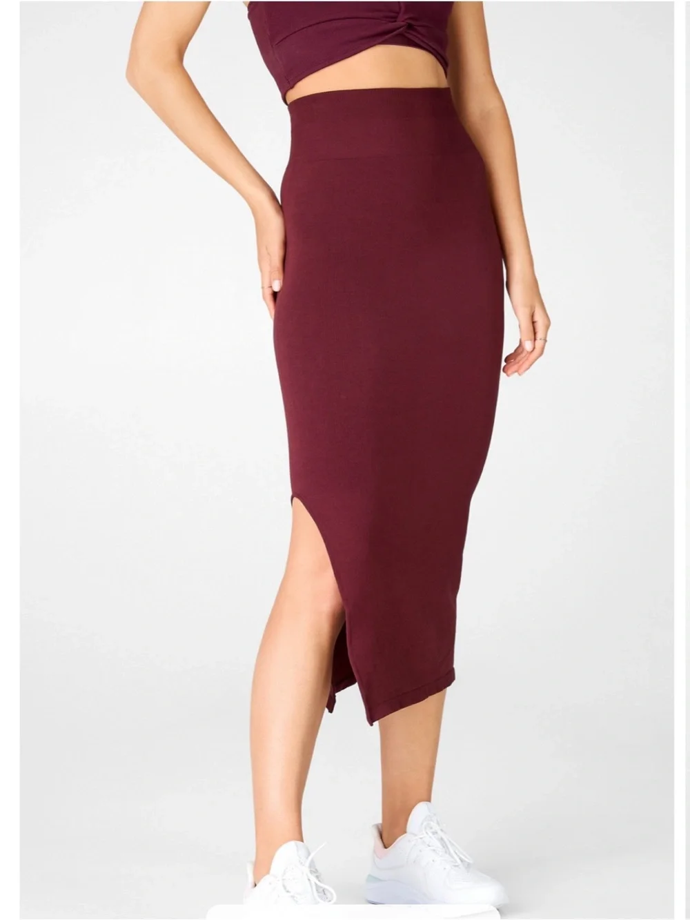 Fabletics High-Waisted Ribbed Seamless Skirt